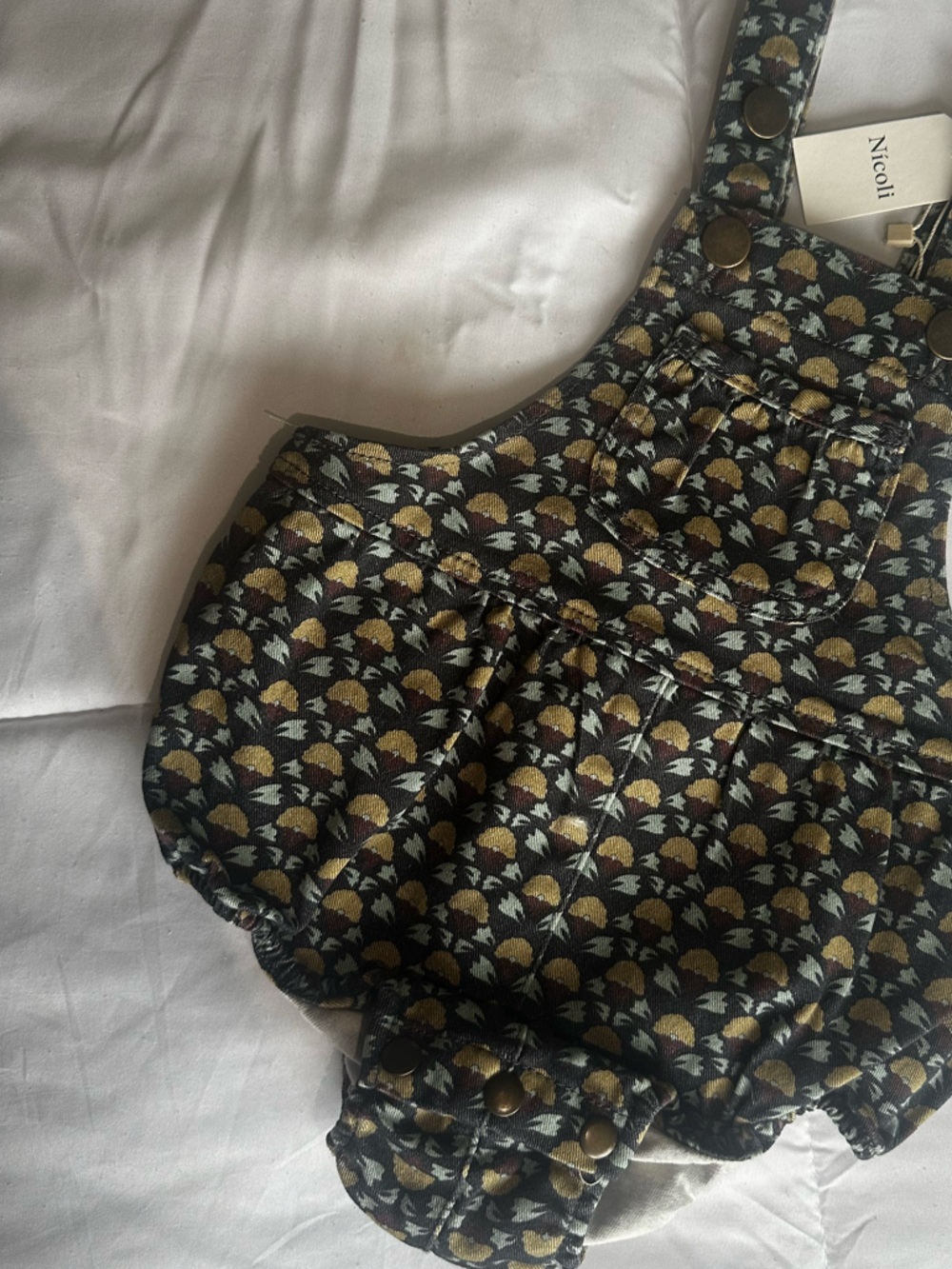 Nícoli Denim Overall Romper 18M made in Spain